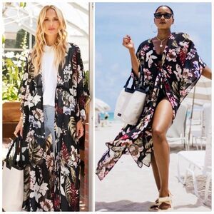 Walter Baker Tulum Tropical Floral Caftan Coverup